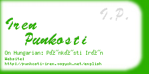 iren punkosti business card